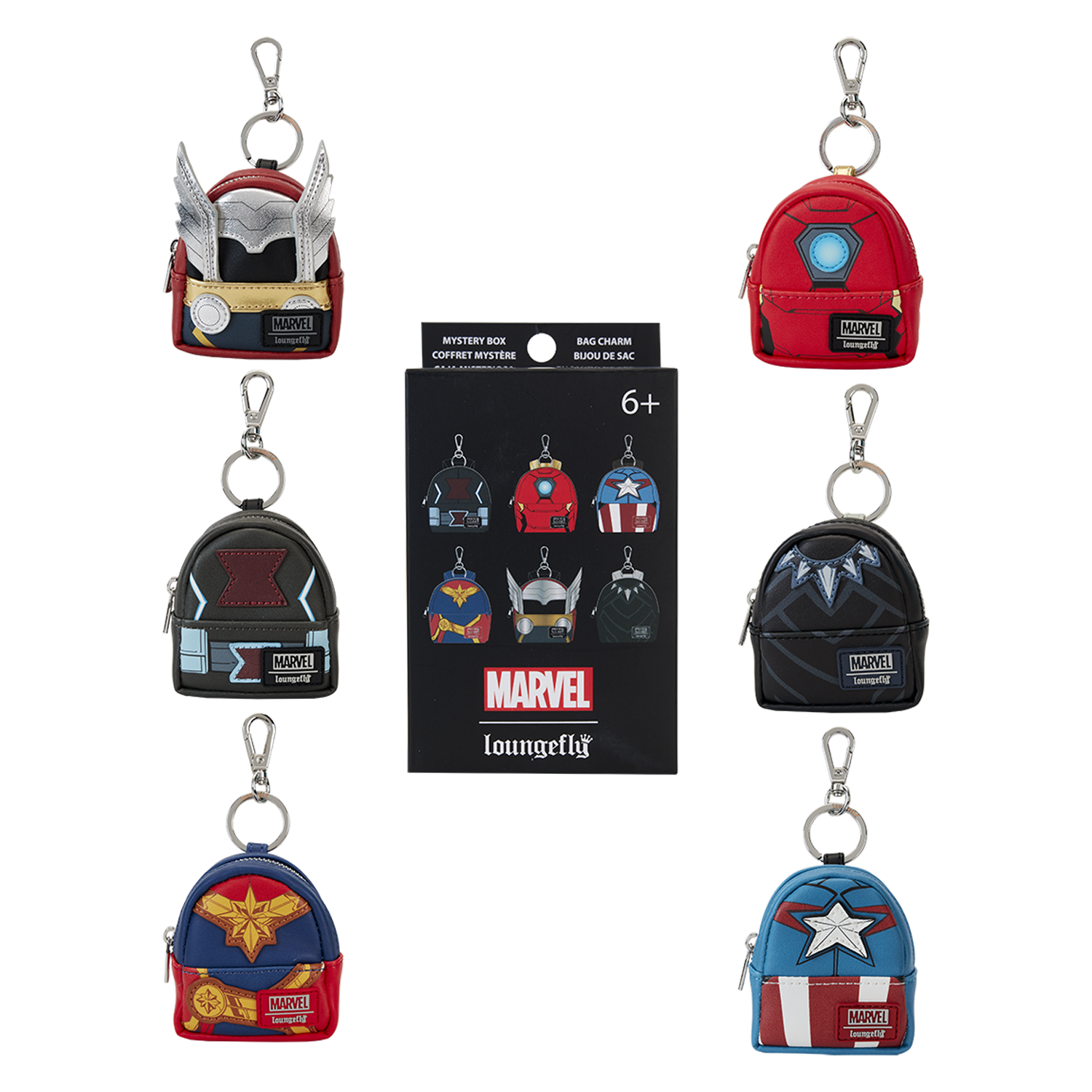Marvel Avengers Cosplay Mystery Mini Backpack Keychain Charm