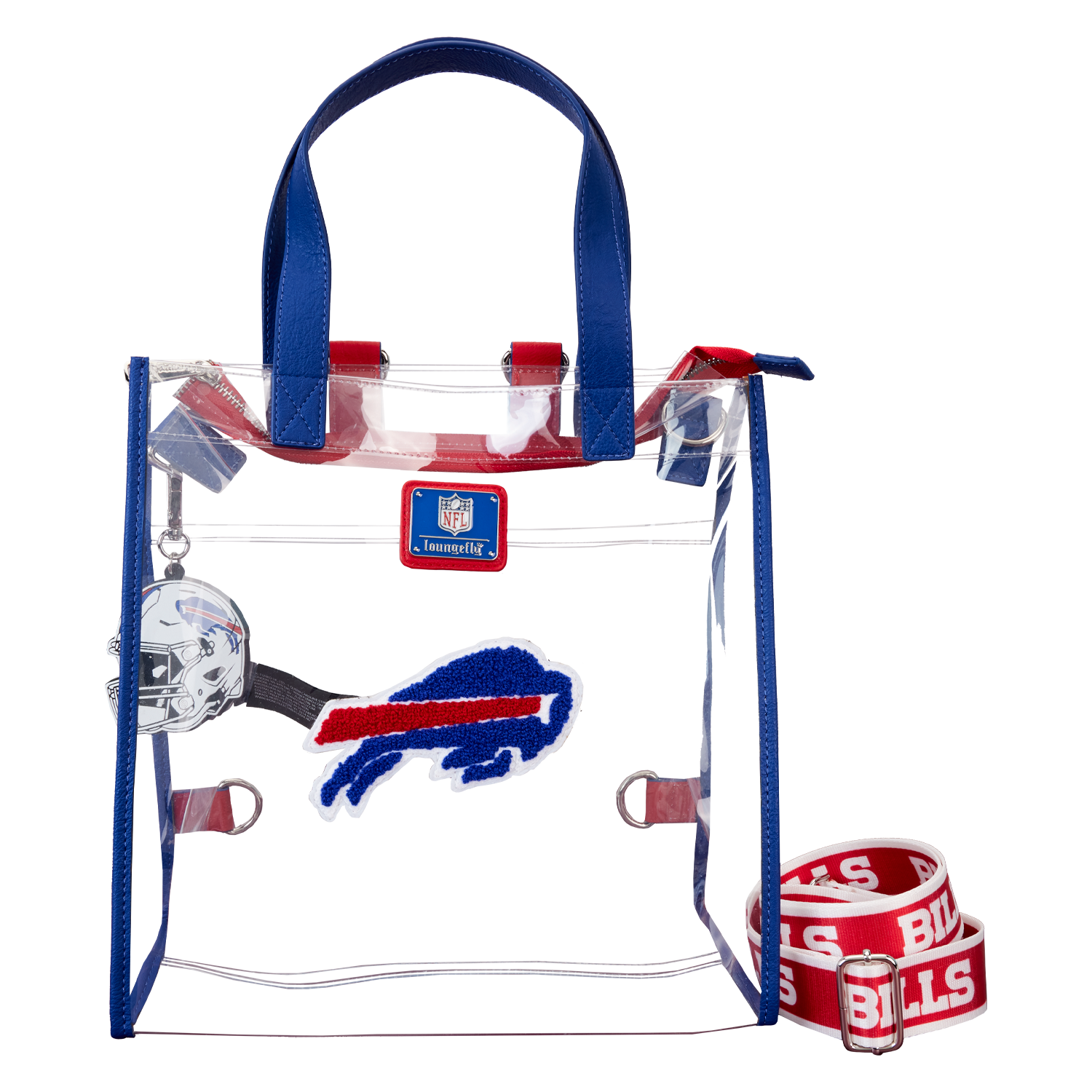 NFL Buffalo Bills Clear Convertible Backpack & Tote Crossbody Stadium Bag