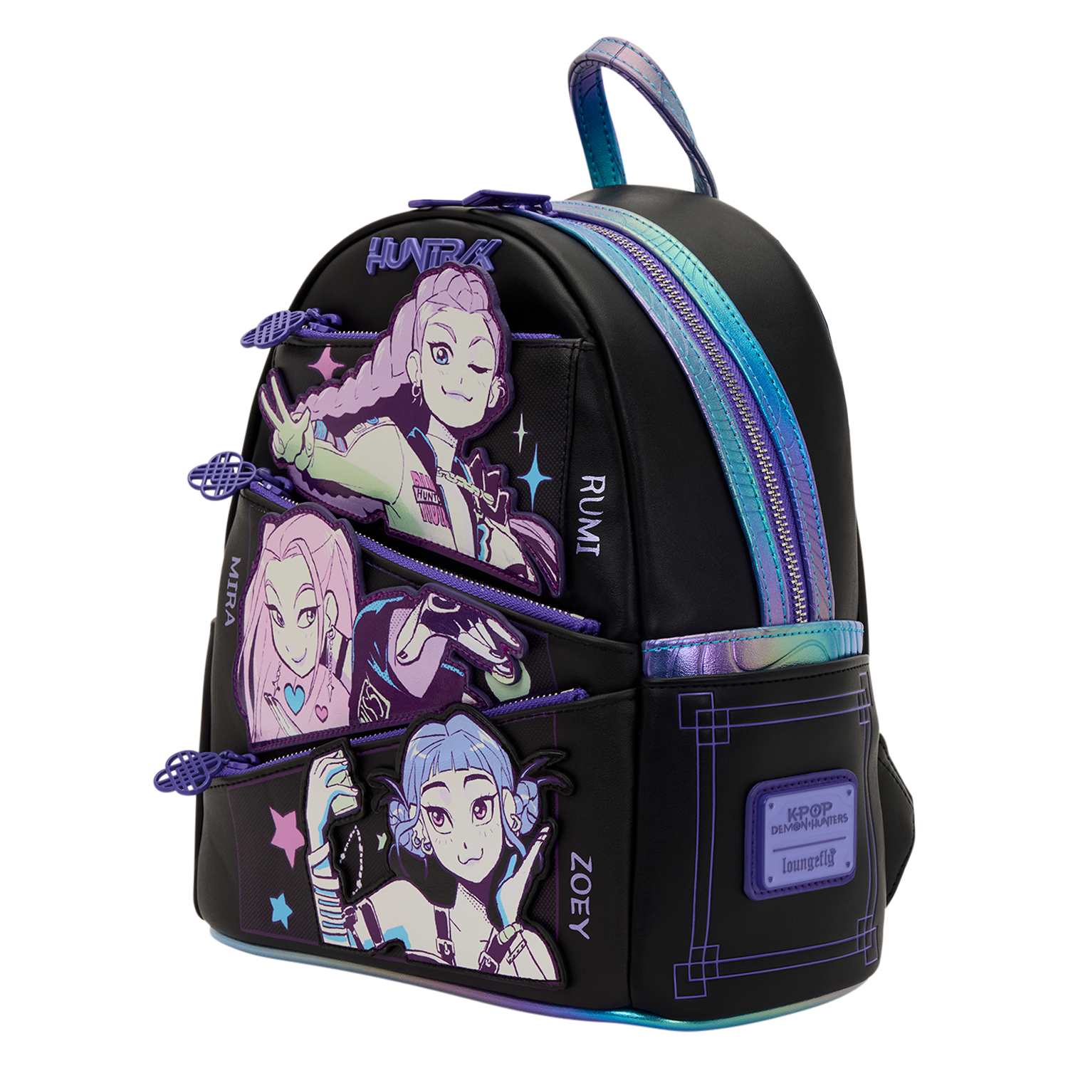 KPop Demon Hunters HUNTR/X Mini Backpack with Photo Card Charm - Image 5