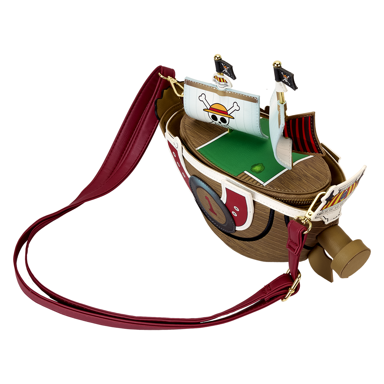 One Piece Thousand Sunny Ship Figural Crossbody Bag - Image 5