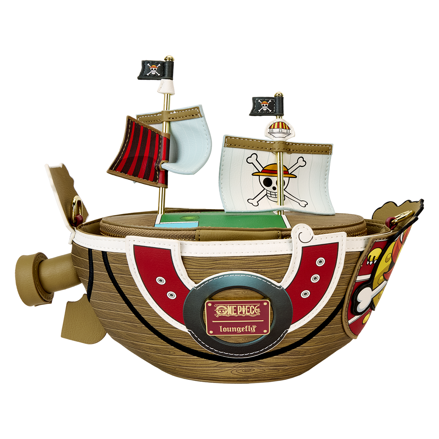 One Piece Thousand Sunny Ship Figural Crossbody Bag - Image 7