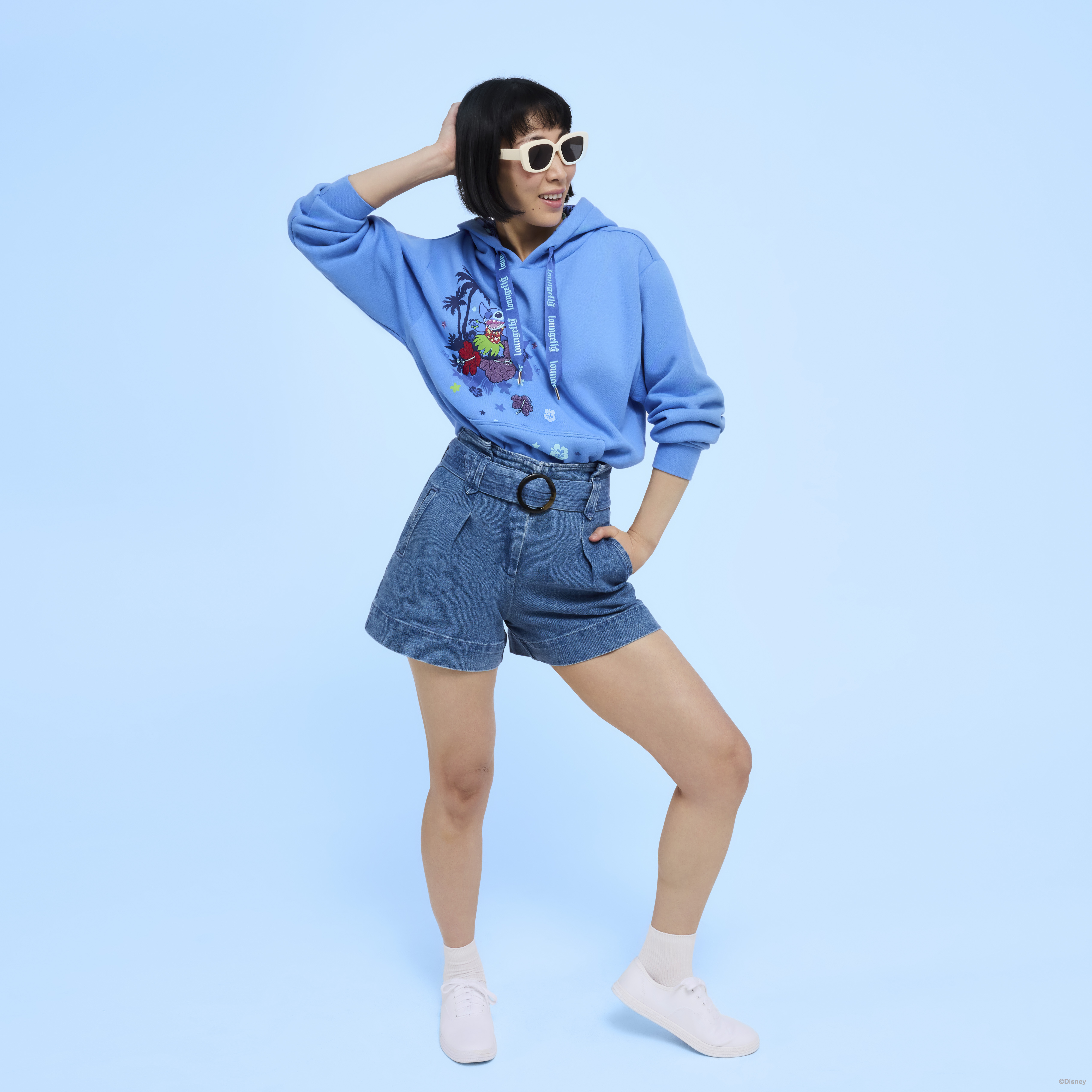 SDCC Limited Edition Stitch Floral Unisex Hoodie - Image 3