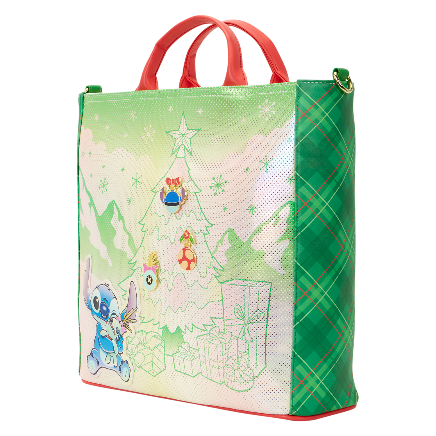 Lilo & Stitch Holiday Tote Pin Trader Crossbody Bag - Image 3